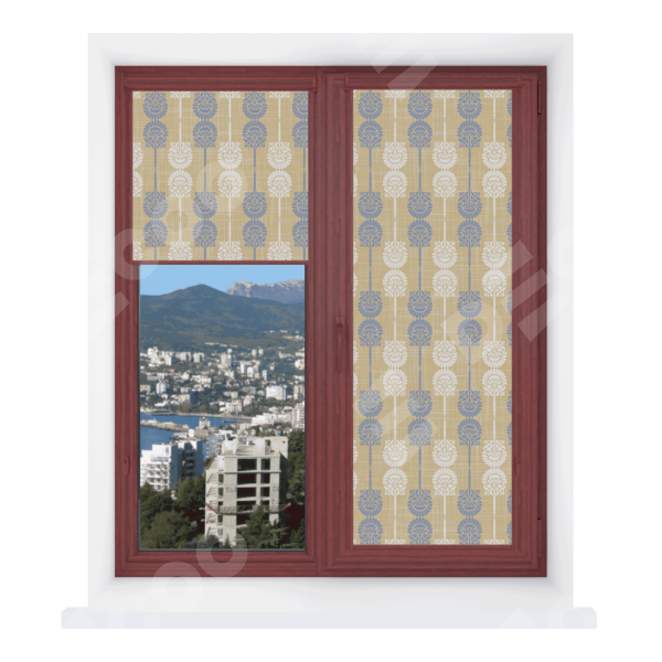 Рулонная штора Уни 2 с принтом Венок из ромашки