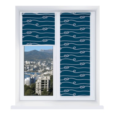 Рулонная штора Мини с принтом Морской узел