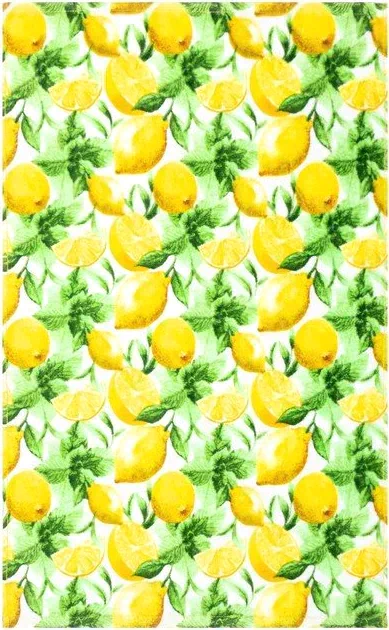 Полотенце махровое Доляна «Лимон», 40х70±5 см, велюр/махра
