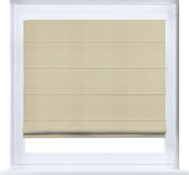 Римская штора «Кортин» кассетная, ткань блэкаут однотонный, милано латте