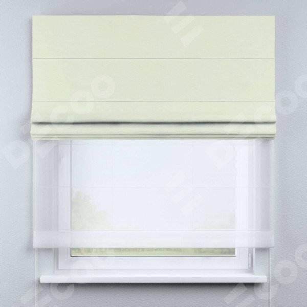 Римская штора «Кортин» день-ночь, ткань вельвет молочный