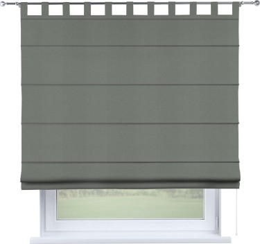 Римская штора на петлях «Кортин», ткань блэкаут однотонный, тёмно-серый