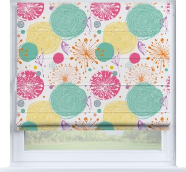 Римская штора «Кортин» на створку «Забавные детали»