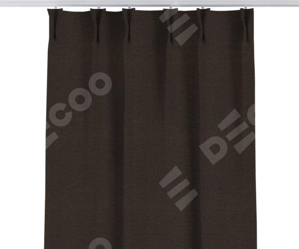 Комплект штор на тесьме «Кустик», лён димаут венге