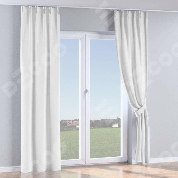 Комплект штор на тесьме «Кустик», ткань однотонная белоснежная