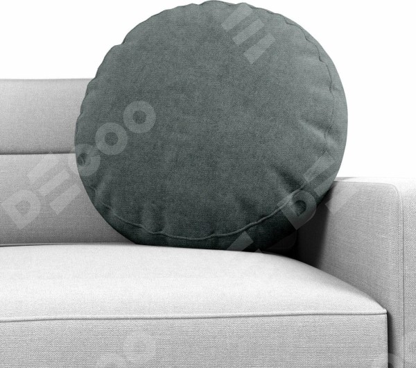 Подушка круглая Cortin вельвет серый