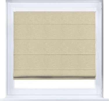 Римская штора «Кортин» кассетная, ткань софт однотонный светло-бежевый