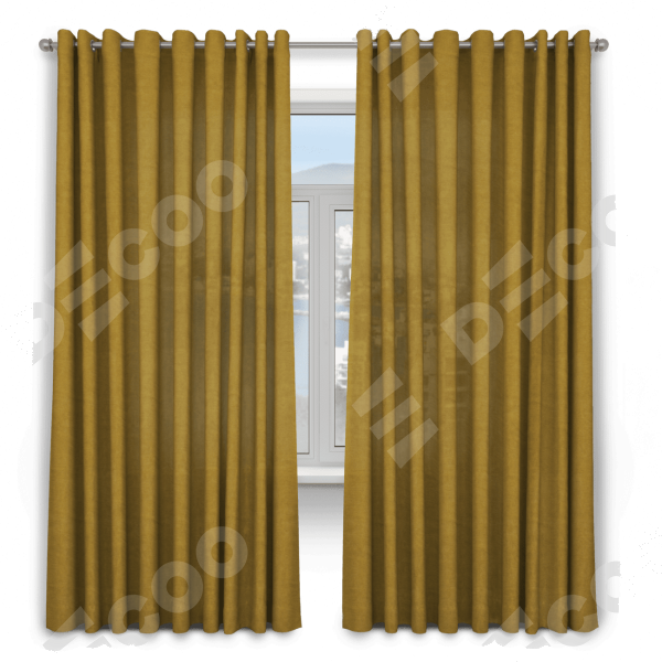 Шторы на люверсах ткань вельвет светло-коричневый