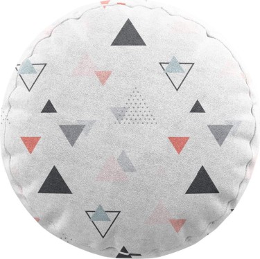 Подушка круглая Cortin «Дождь из треугольников»