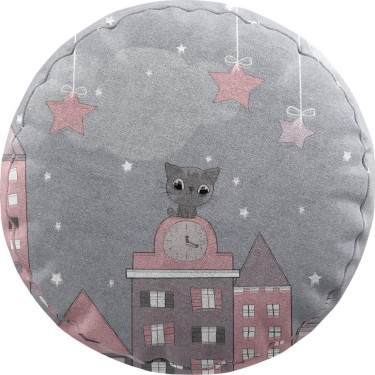 Подушка круглая Cortin «Вечерний город»