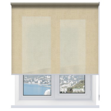 Рулонная штора Лен бежевый