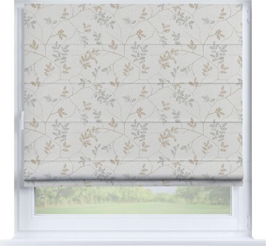 Римская штора «Кортин» на створку «Флора бежевый»