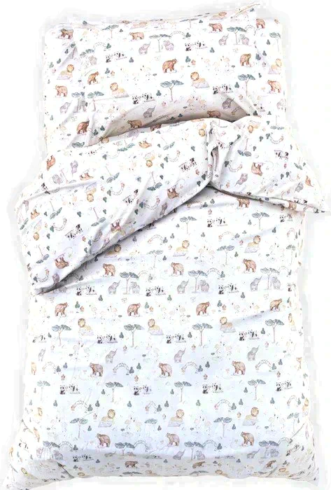 Постельное бельё Этель 1,5 сп "Cute animals", 143х215 см, 155х214 см, 50х70 см -1 шт, 100% хлопок, сатин