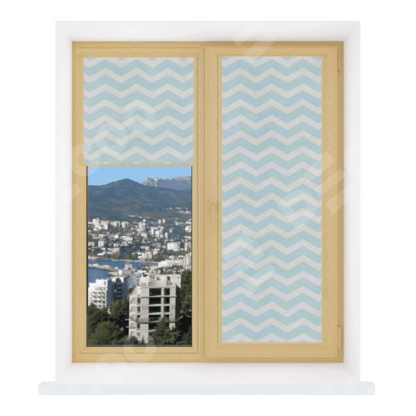 Рулонная штора Уни 2 с принтом Голубой шеврон