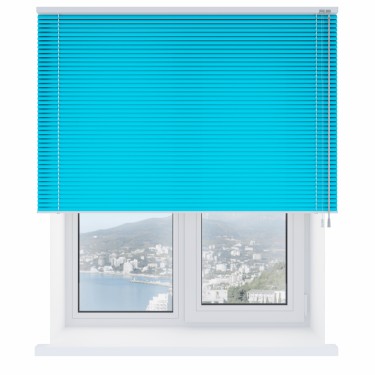 Горизонтальные жалюзи 604 голубые