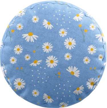 Подушка круглая Cortin «Ромашки на голубом»