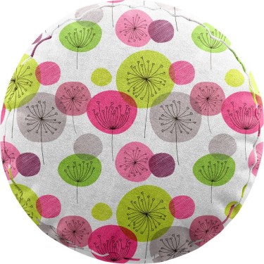 Подушка круглая Cortin «Цветные одуванчики»