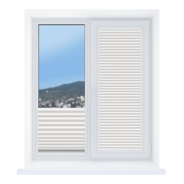 Штора плиссе Луна ВО белый