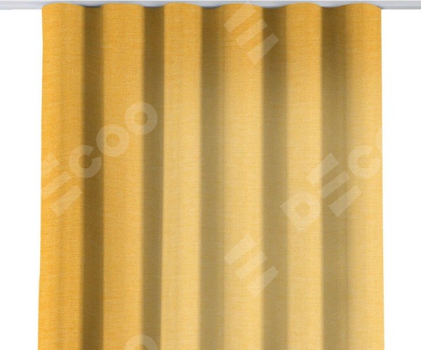 Комплект штор на тесьме «Волна», лён желтый