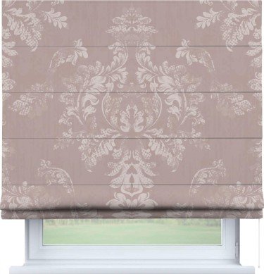 Римская штора «Кортин» для проема «Винтажный узор бежевый»