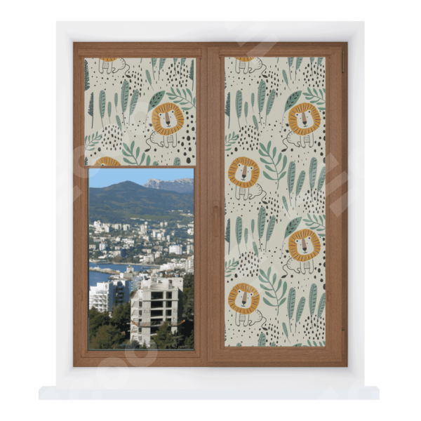 Рулонная штора Уни 2 с принтом Лев из джунглей