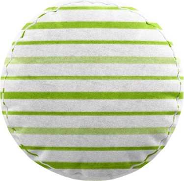 Подушка круглая Cortin «Зелёные горизонтальные полоски»