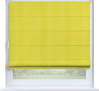 Римская штора «Кортин» на створку, ткань вельвет светло-желтый
