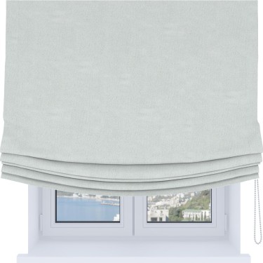 Римская штора Soft с мягкими складками, ткань блэкаут однотонный дымчато-молочный