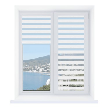 Рулонная штора День-ночь Уни 2 Wood белый