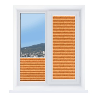 Штора плиссе Краш перламутр светло-оранжевый