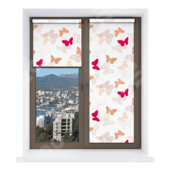 Рулонная штора Мини Бабочки 03