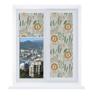 Рулонная штора Уни 2 с принтом Лев из джунглей