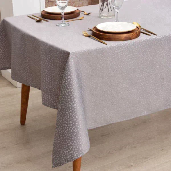 Скатерть Этель "Grey" цв.серый, 142*220 +/-3 см, 115 ±10 гр,100%