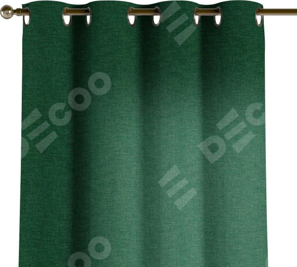 Комплект штор на люверсах лён серо-зелёный