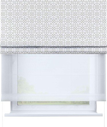 Римская штора «Кортин» день-ночь «Орнамент из тонких линий»