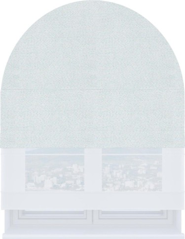 Римская штора «Кортин» день-ночь для арочного проёма, ткань блэкаут однотонный дымчато-белый