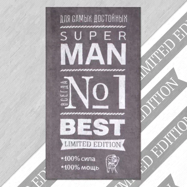Полотенце махровое Этель "Super man" 70х130 см, 100% хлопок, 420гр/м2