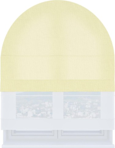 Римская штора «Кортин», канвас светло-бежевый, день-ночь для арочного проёма