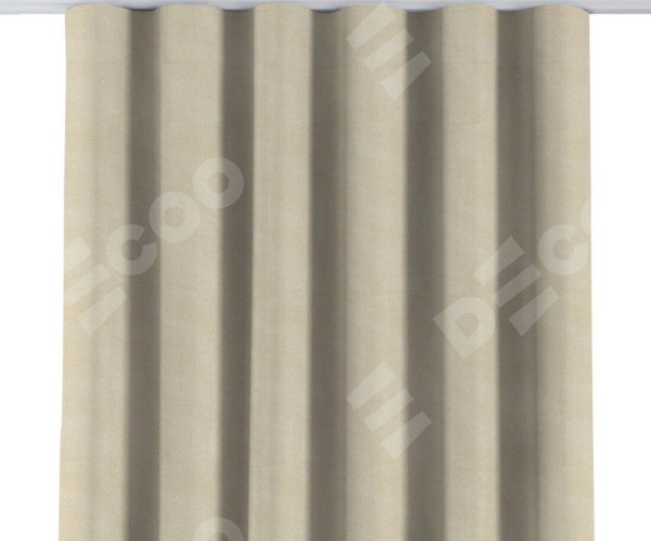 Комплект штор на тесьме «Волна», лён димаут бежевый размер от 130 см
