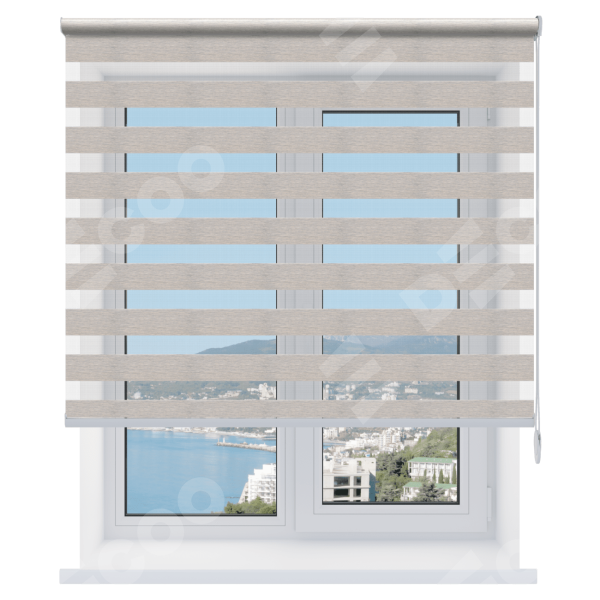 Рулонная штора День-ночь Dalin серый