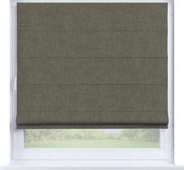 Римская штора «Кортин», канвас серо-бежевый, на створку