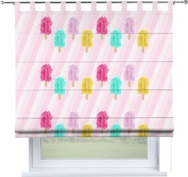 Римская штора на петлях «Фруктовое мороженое»