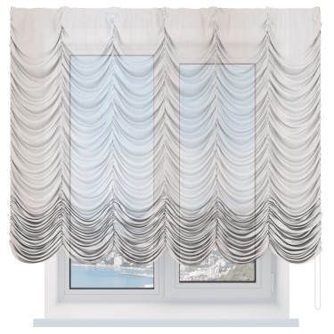 Французская штора «Кортин», тюль шампань