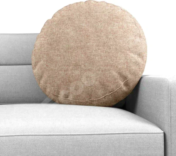 Подушка круглая Cortin лён кашемир розовая пудра