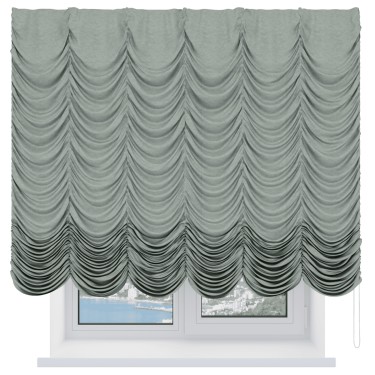 Французская штора «Кортин», лён кашемир серый new