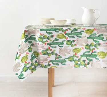 Скатерть «Доляна» Кактусы 140×180 см, 100% п/э