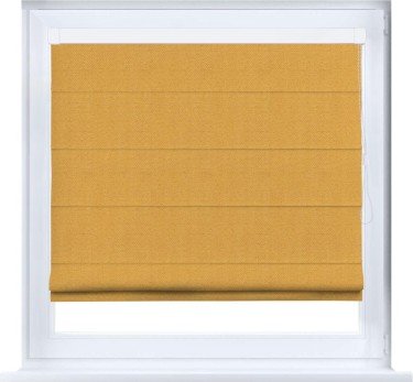 Римская штора «Кортин» кассетная, ткань блэкаут с блеском золотой