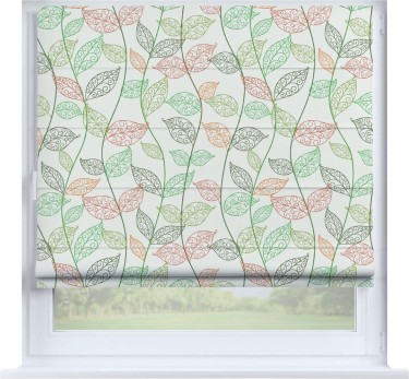 Римская штора «Кортин» на створку «Нежные ростки»