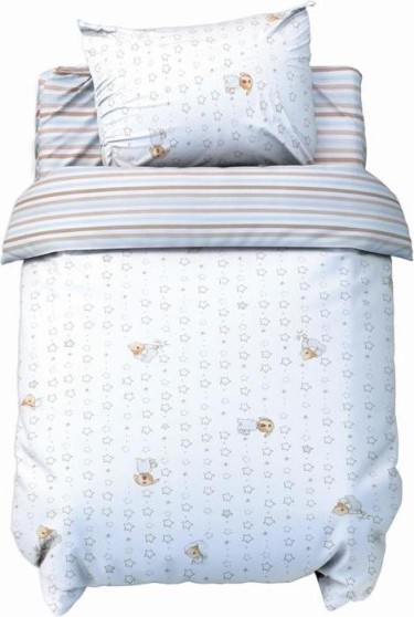 Постельное бельё детское Крошка Я «Звездочет», 147х112 см, 60х120 + 20 см, 40х60 см