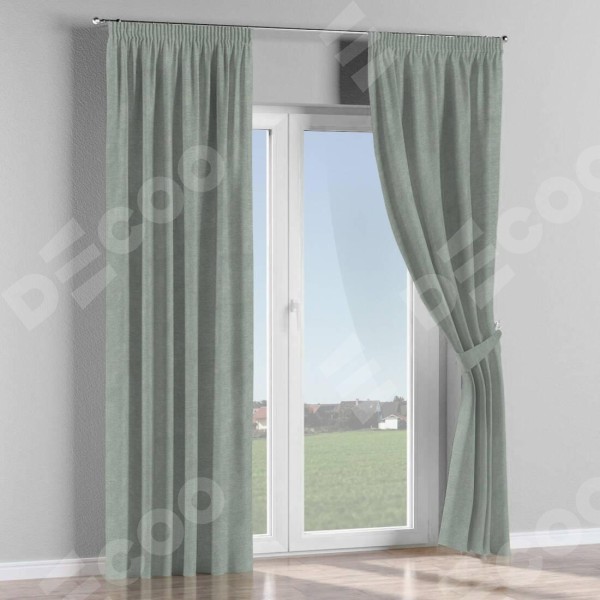 Комплект штор на тесьме «Карандаш», твид блэкаут светло-серый